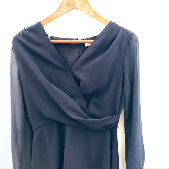 Forever 21 Long Sleeve Dress- Navy Small - Picture 2 of 5